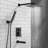 LAVA ODORO Modern 3-Setting Square Shower And Tub Faucet Set With Rainfall Shower Head, Handheld Sprayer, And Pressure-Balanced Valve In Brushed Nickel Finish-114406234