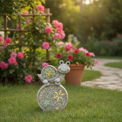 Solar Power Outdoor Garden Figurine Turtle
