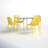 Farrah 31" W Square 4-Person Plastic Patio Dining Set-1305203430