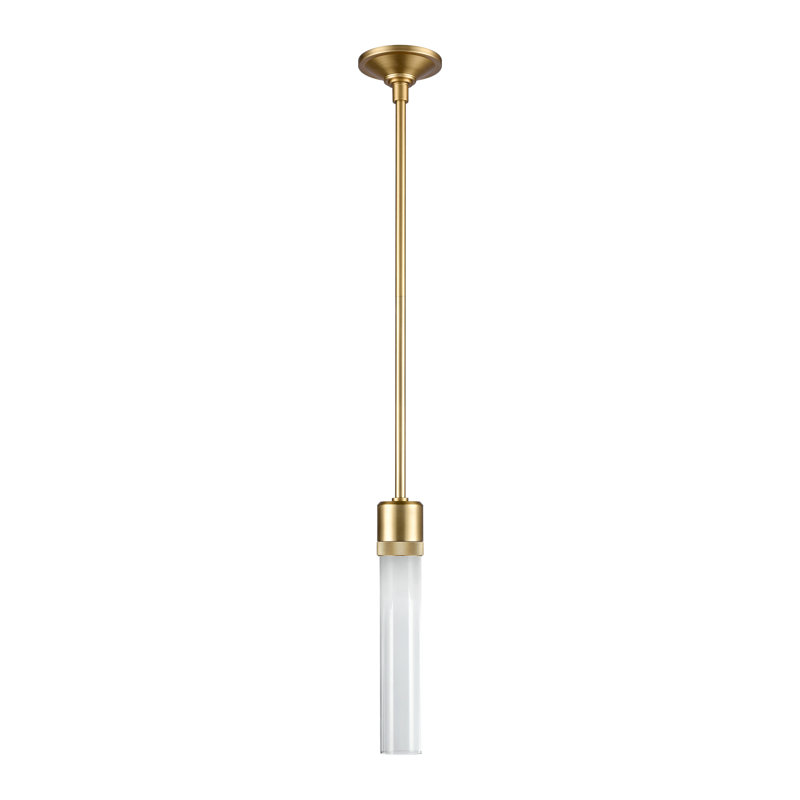 Zigrina Pendant, 65.13" H x 2.75" W x 2.75" D, Aged Brass