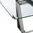 Jaqueal Contemporary 72" Rectangular Dining Table with Black Steel Base and Glass-222835388