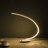 Brushed Nickel LED Arc Tube Table Lamp, 16" Modern Accent Desk Lamp