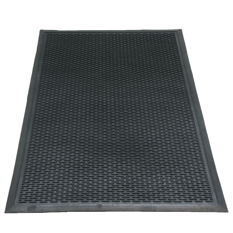 Tapis d'entrée en caoutchouc caoutchouté "Dura-Scraper Linear" - noir, 36" W x 48" L
