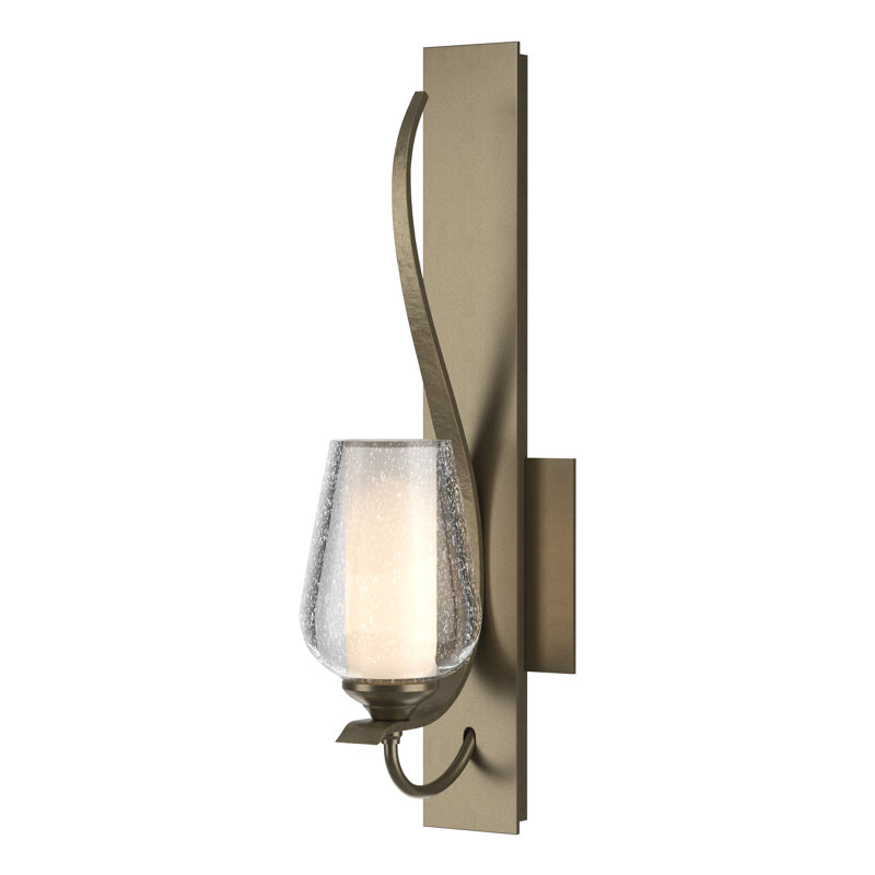 Flora 1 - Light Dimmable Armed Sconce, Soft Gold, Opal White