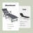 Ager Outdoor Metal Chaise Lounge