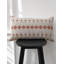 Housse de coussin en lin brodée à la main-130897630