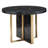 Roman Round Faux Marble Top Metal Base Dining Table-73994263