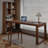 Light-walnut Rectangular Solid Wood desk-1253497323