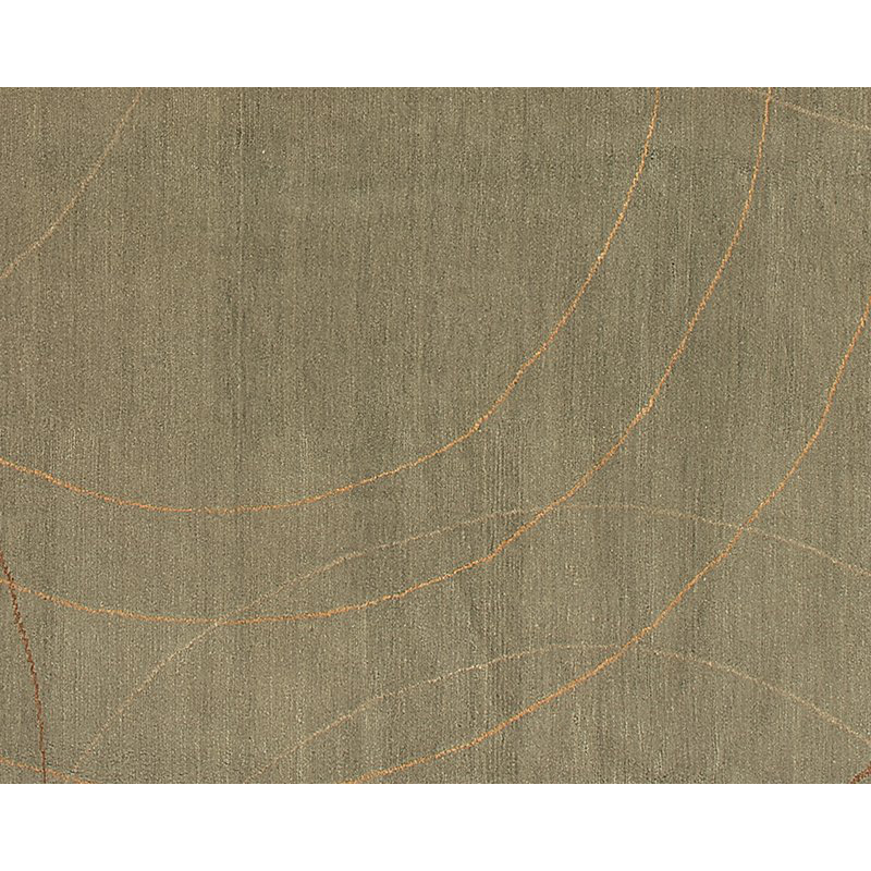 Cirque Geometric Area Rug in Gold/Green, Rectangle 6' x 9'