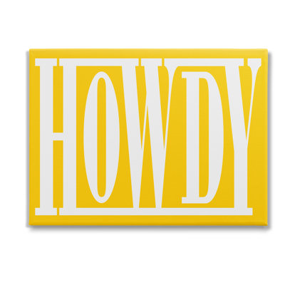 «Howdy Expression On Yellow» par Grace Popp sur toile