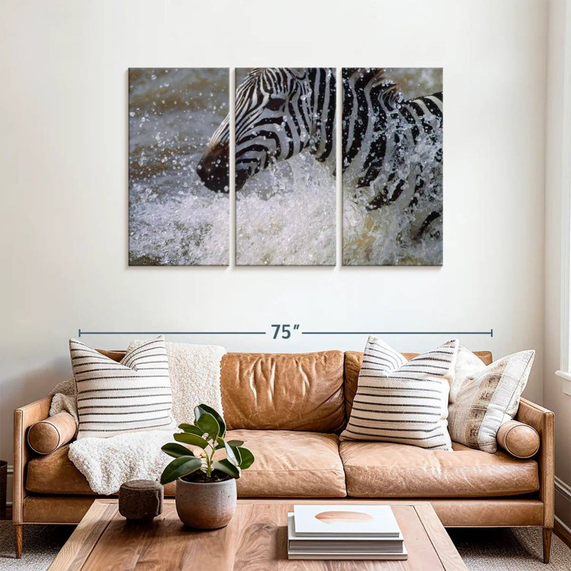 Brampt Zebra Splash, 36" H x 57" W