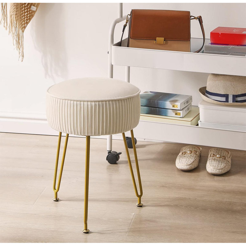 Tabouret Nahiya, Crème / Blanc