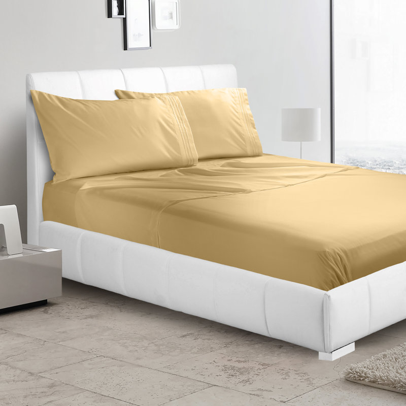 Drap plat en microfibre , Drap plat grand, Chameau