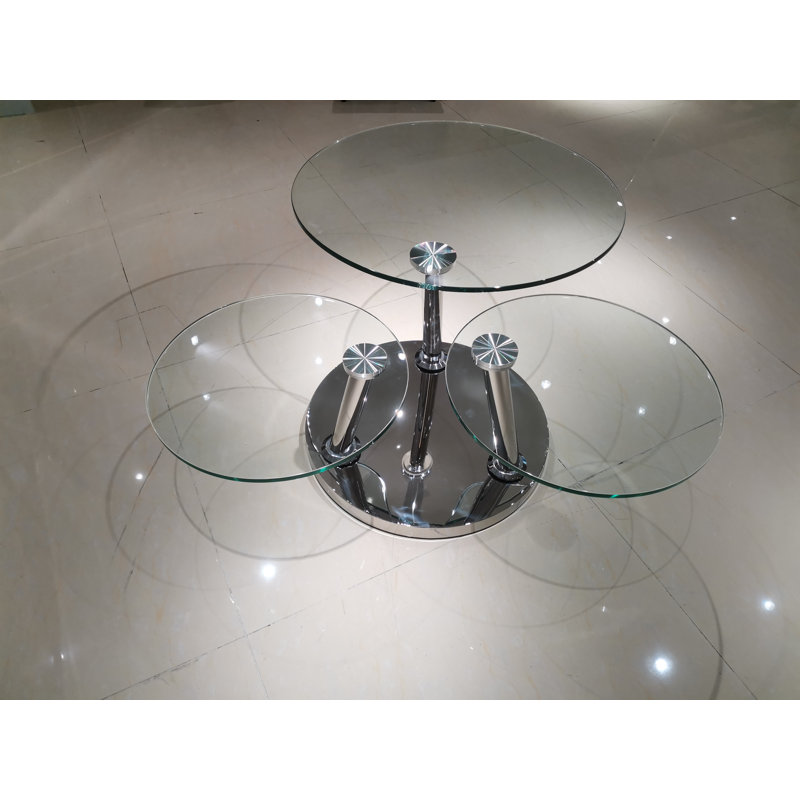 Table basse à piédestal avec rangement Meribeth