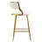 Set Of 2 26'' Counter Height Bar Stools With Corduroy Upholstery, Golden Chromed Base, And Comfortable Back Support-1272882995