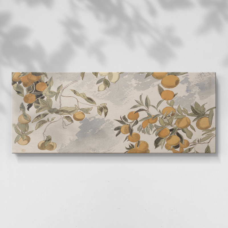 Botanical Series-CDXLIV- Toile tendue avec châssis - Prêt à accrocher, H 16 po x l 40 po