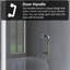 34 po X P 72 po H Porte de douche semi-cadrée en chrome Finsh