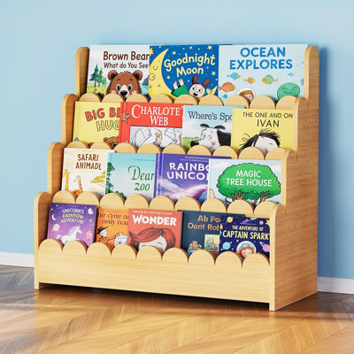 Bibliothèque en bois pour tout-petits Montessori