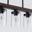 Luminaire suspendu noir / brun foncé pour îlot de cuisine