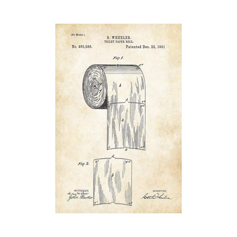 Toilet Paper Roll - Wrapped Canvas Print, 101.6 cm H x 66.04 cm W x 1.91 cm D