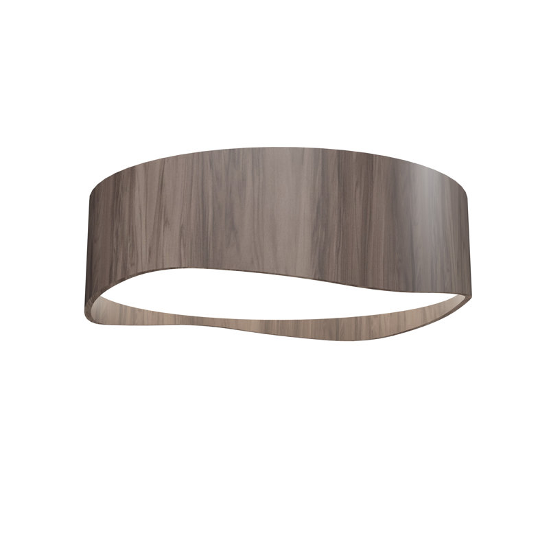 Horizon Flush Mount, American Walnut, 5.91" H x 19.69" W x 19.69" D