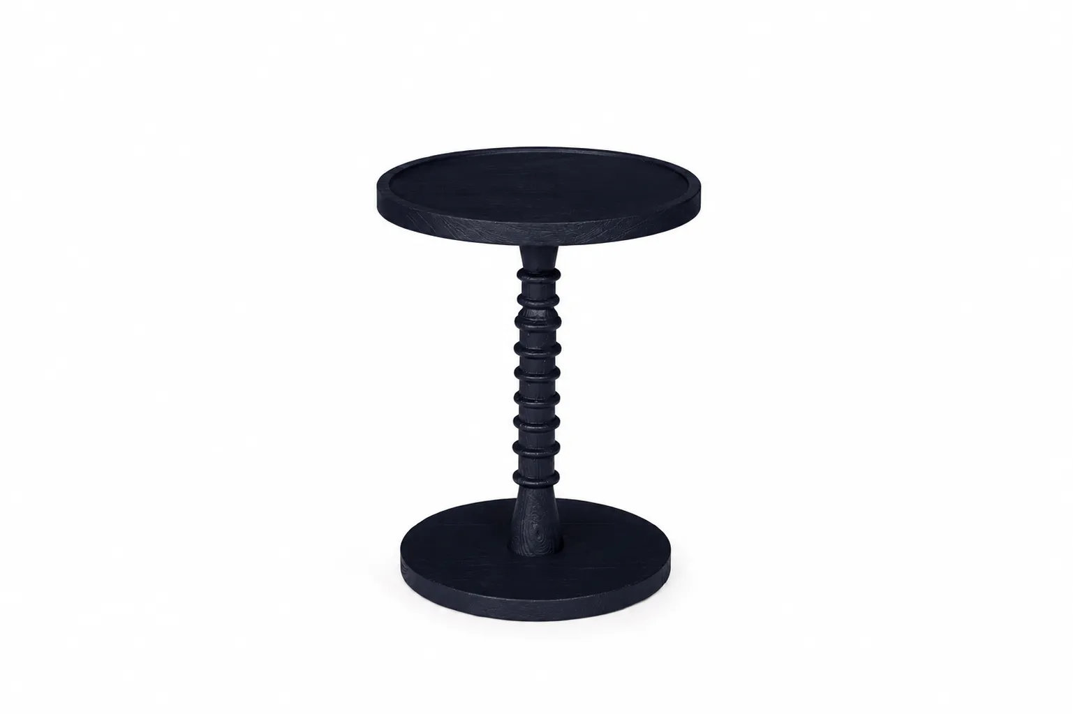 Linda 14" Mango End Table, Navy Blue