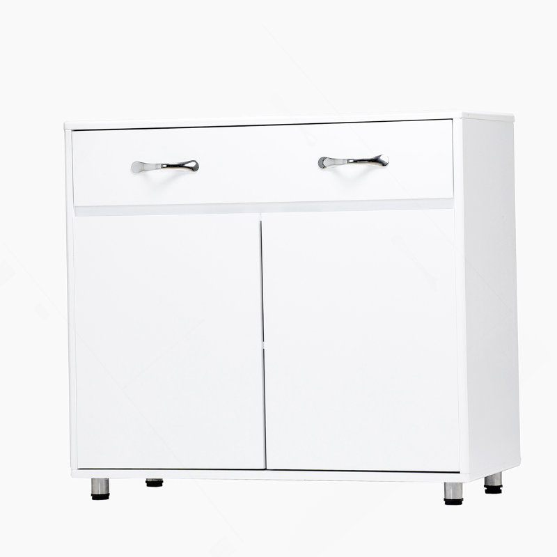 Two Door Side Table-White