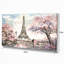 Paysage urbain «Eiffel avec fleurs roses», peinture-35109226-35109233