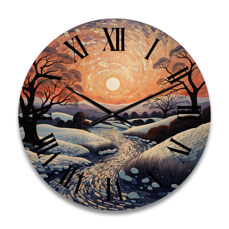 Horloge murale Winter River, Moyenne