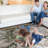 Modern Abstract Green Gold Area Rug-106869738