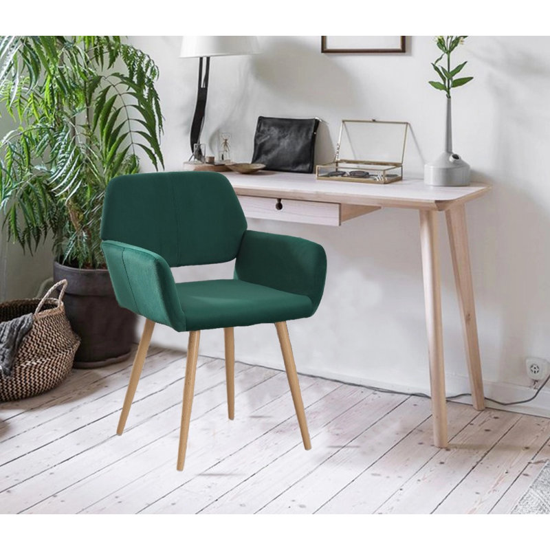 Tussilage Velvet Task Chair, Dark Green