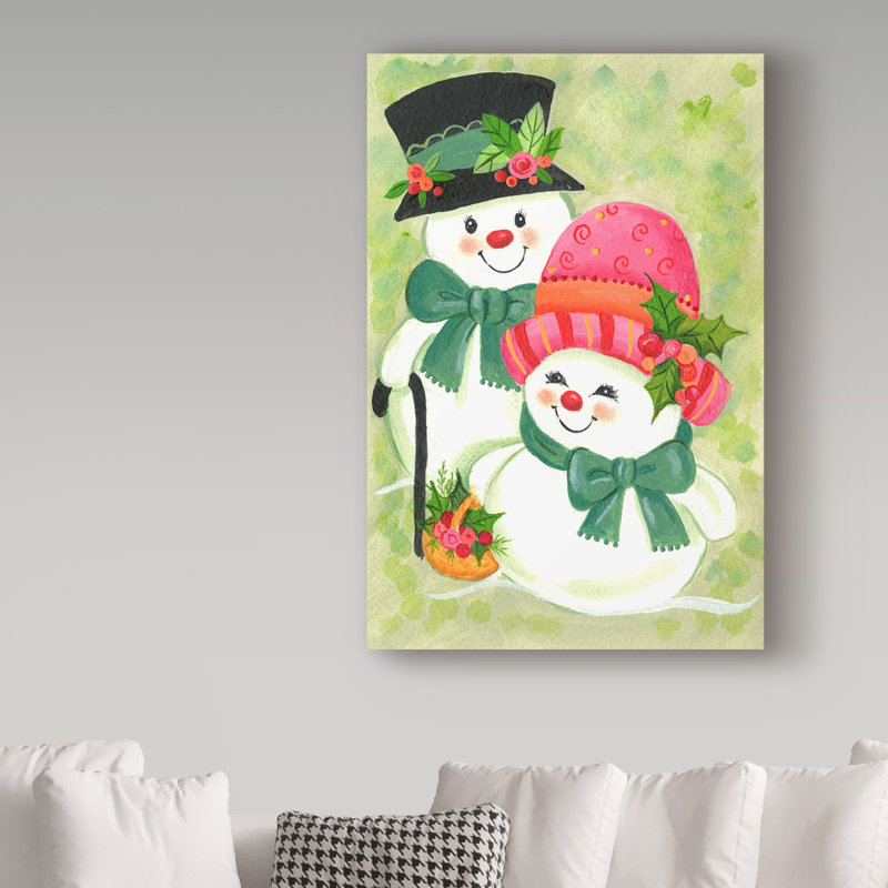 « snowas couple », art sur toile, H 19 po x l 12 po x P 2 po