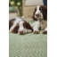 Herringbone Washable Green Rug-1824075533