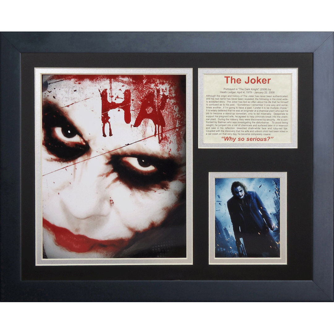 Batman: The Dark Knight Joker Framed Memorabilia Legends Never Die