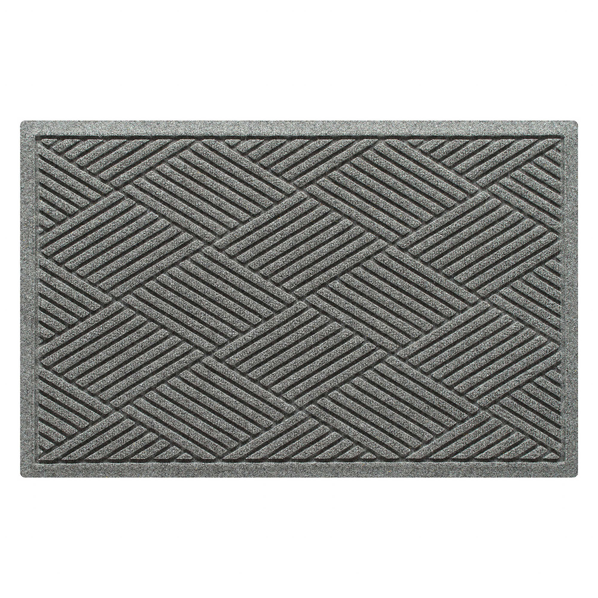Waterhog Diamonds Indoor Outdoor Doormat, Medium Gray, Rectangle 2' x 3'