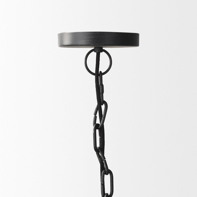 Cartie Hammered Metal Dome Pendant Light, Matte Black, Black, 17" H x 24" W x 24" D