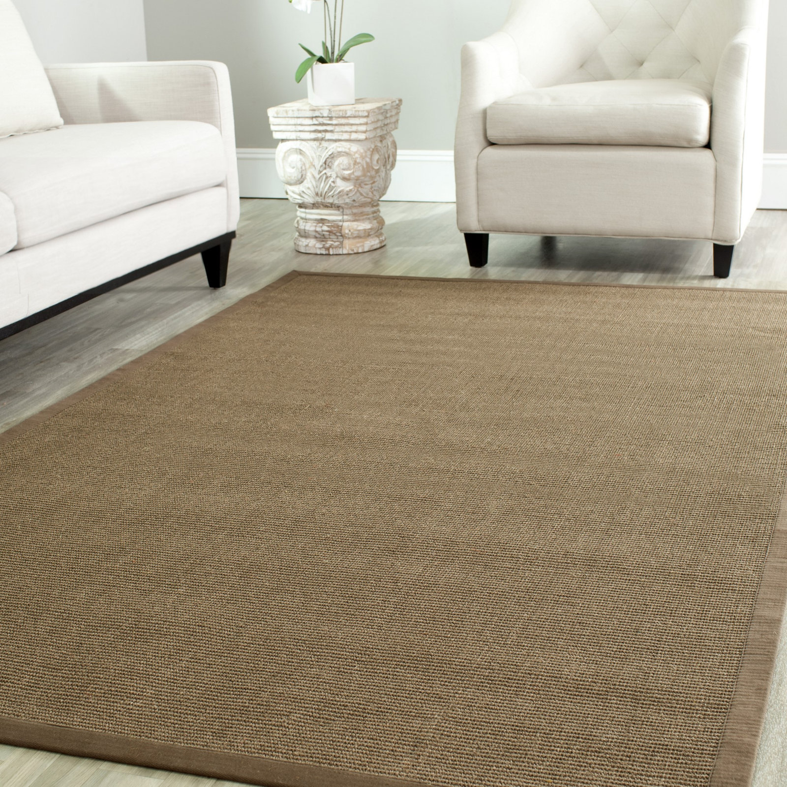 Brown Hand-Woven Jute Rug, Rectangle 9' x 12'