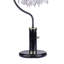 Lampe de table haute 27 po en métal avec finition noire, conception de lustre en cristal