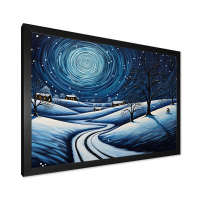 Frosty Pathway Road Into Winter Embrace IV - Art mural sur route