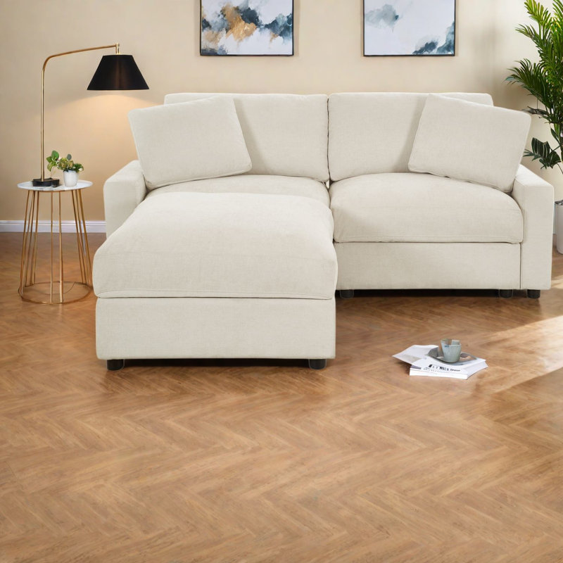 Space-saving Modular Sectionals, Beige Polyester Modern Design For Home