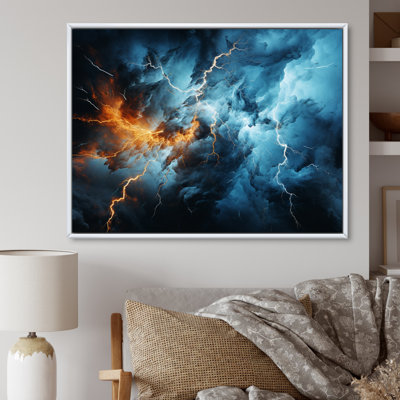 Lightning Electric Symphony I Framed On Canvas Print