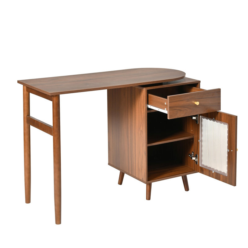 Bureau d'ordinateur moderne et contemporain, Noyer