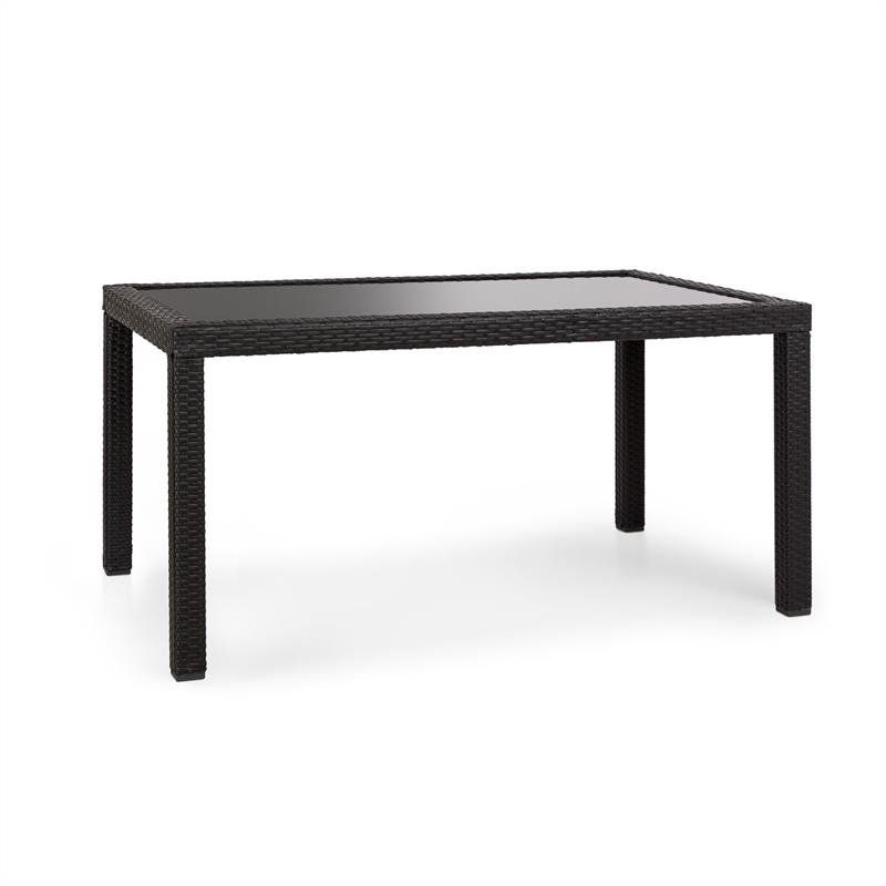 Rectangular Outdoor Dining Table , 150cm cm W 90cm cm D, Black