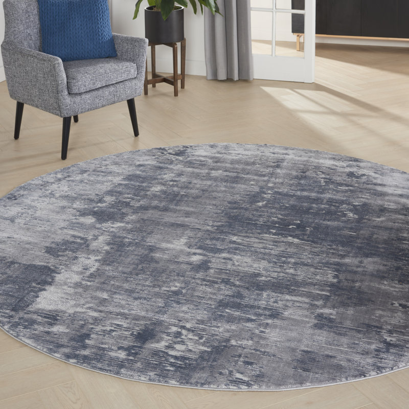 Abstract Indoor Rug, Round 5'3"
