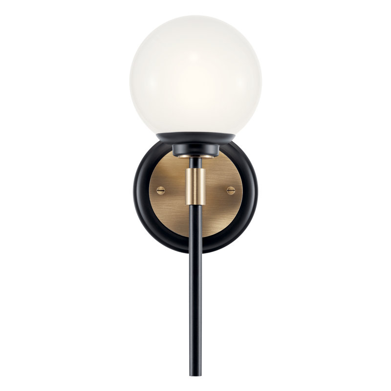 Tomasita Steel Armed Sconce, Black/Champagne Bronze