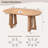 63" Oval Dining Table For 6 With Triangular Structure Pedestal Stable Base & Curved Table Edge-858055749