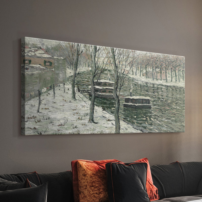 Série paysage - CCXCVII - Toile tendue avec châssis - Prêt à être accroché, H 16 po x l 32 po