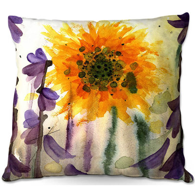 Couch Wildflowers Throw Pillow