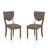 Geles Upholstered Side Chair in Brown