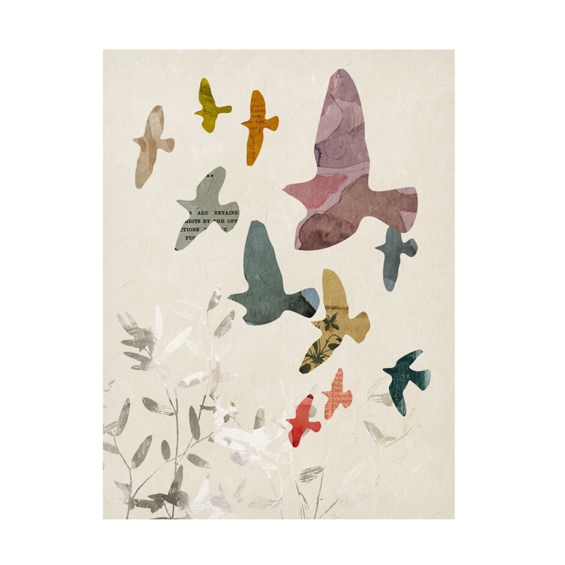 Art mural sur toile tendue - «Flocking II» de Victoria Barnes pour décoration de salon, de chambre à coucher ou de bureau - 24 x 32